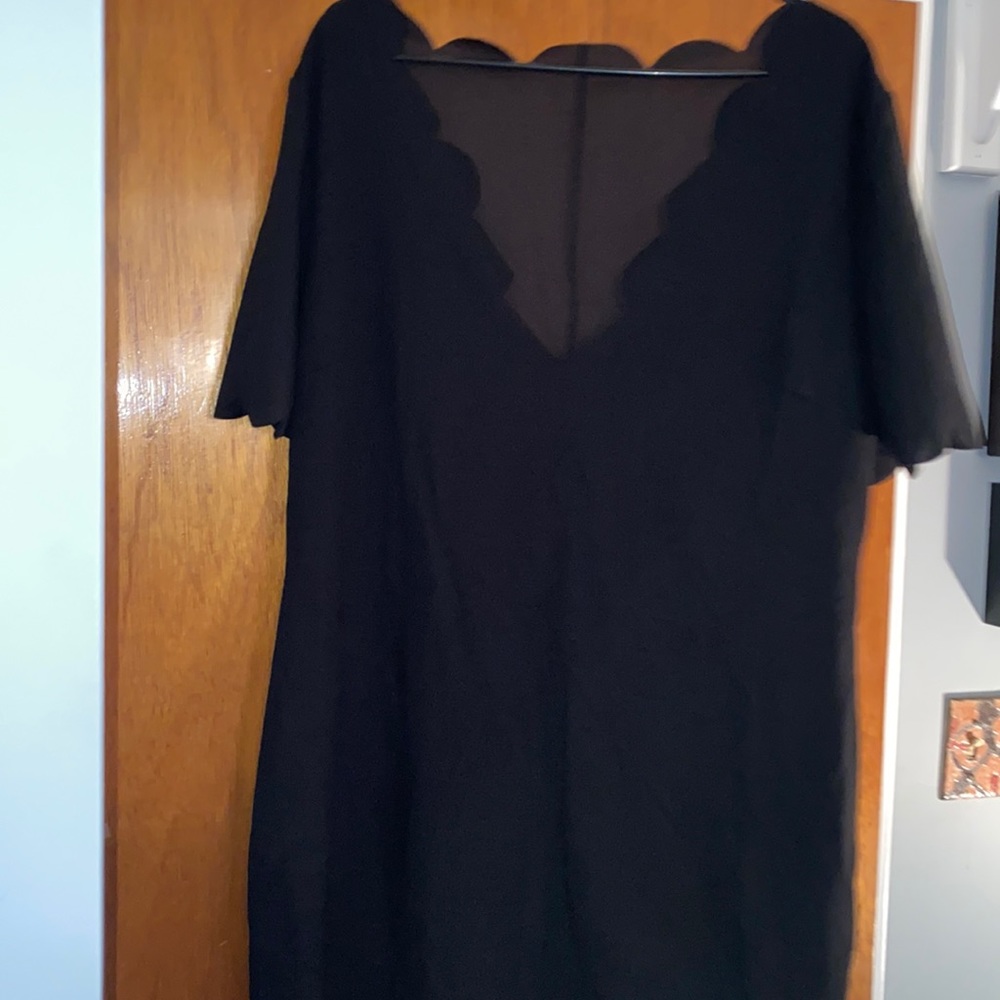 Black scalloped dress